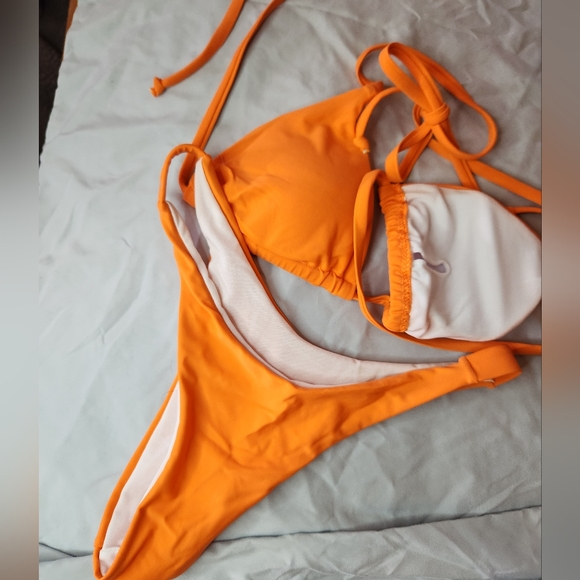 Orange String Bikini Size S - Picture 3 of 3